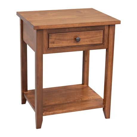 Denali Maple Wood 1-Drawer Open Nightstand | BOS
