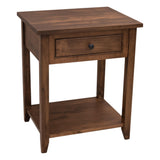 Denali Maple Wood 1-Drawer Open Nightstand | BV