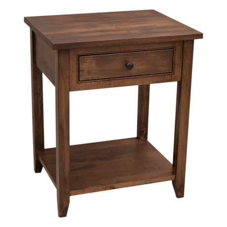 Denali Maple Wood 1-Drawer Open Nightstand | BV