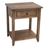 Denali Maple Wood 1-Drawer Open Nightstand | CO