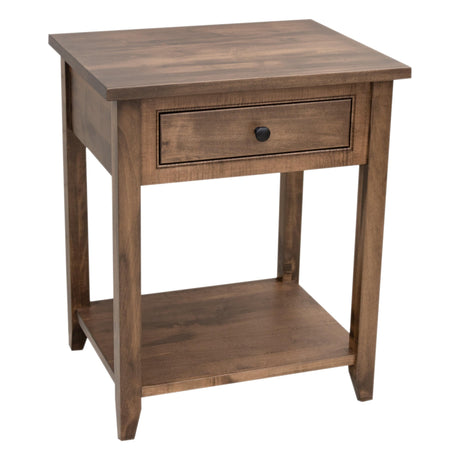 Denali Maple Wood 1-Drawer Open Nightstand | CO