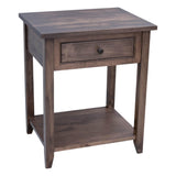 Denali Maple Wood 1-Drawer Open Nightstand | GS