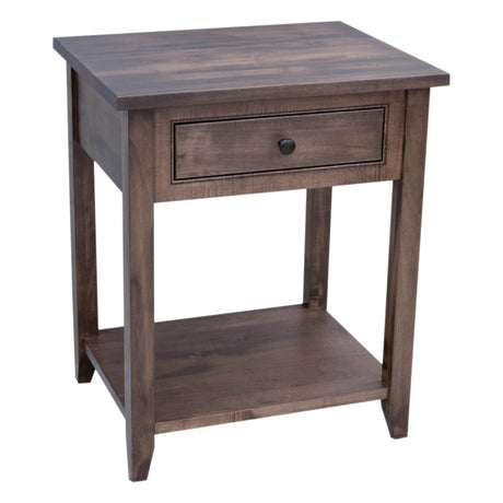 Denali Maple Wood 1-Drawer Open Nightstand | GS