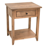 Denali Maple Wood 1-Drawer Open Nightstand | WB