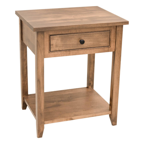 Denali Maple Wood 1-Drawer Open Nightstand | WB
