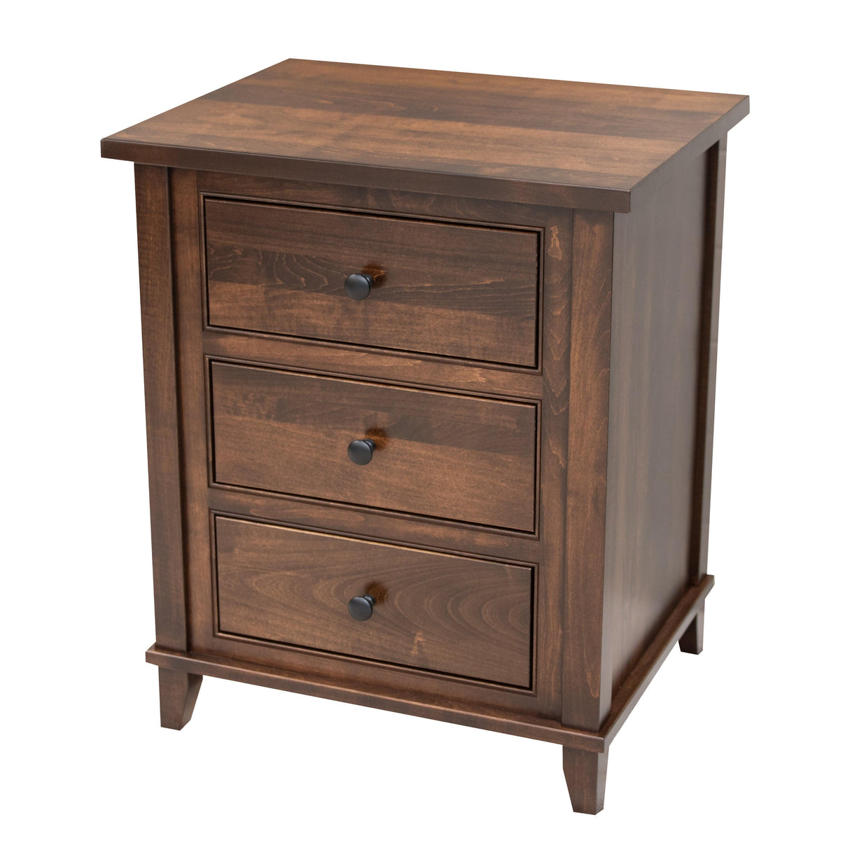 Denali Maple Wood 3-Drawer Nightstand | BV