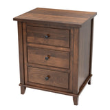 Denali Maple Wood 3-Drawer Nightstand | BV