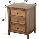 Denali 3-Drawer Nightstand