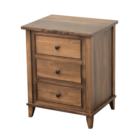 Denali Maple Wood 3-Drawer Nightstand | CO