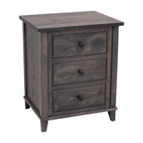 Denali Maple Wood 3-Drawer Nightstand | GS