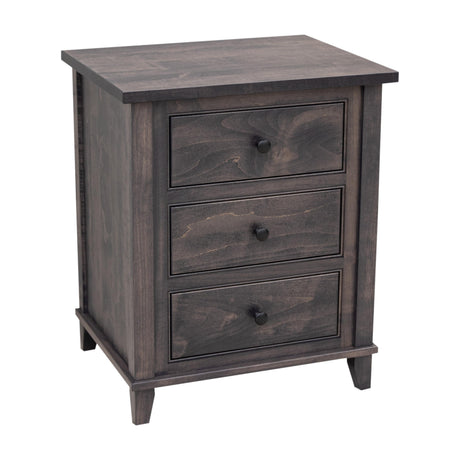 Denali Maple Wood 3-Drawer Nightstand | GS