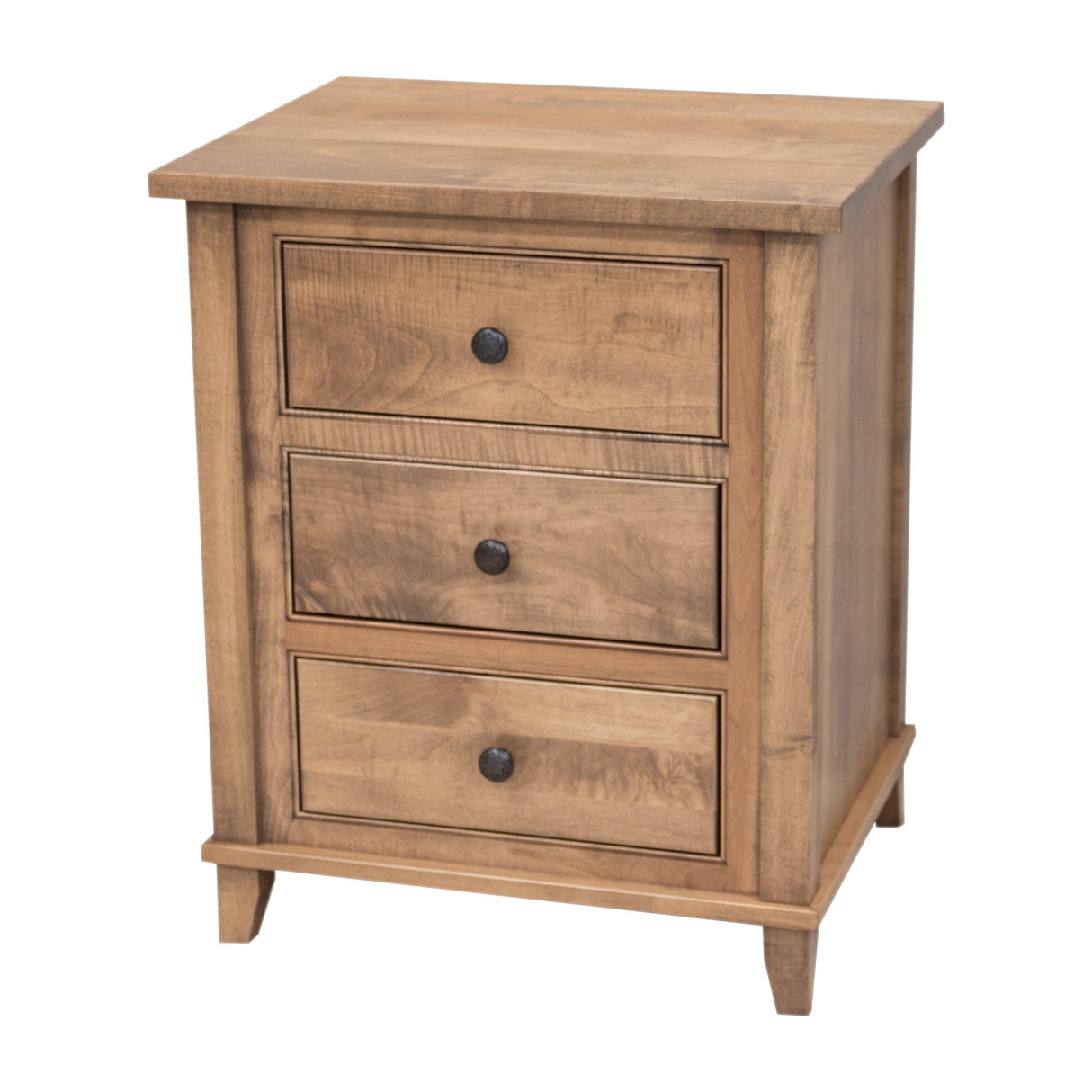 Denali Maple Wood 3-Drawer Nightstand | WB