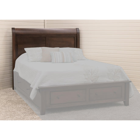 Denali Avondale Sleigh Queen Maple Wood Storage Platform Bed | BV