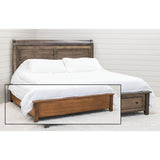 Denali Avondale Sleigh Full Maple Wood Storage Platform Bed | CO