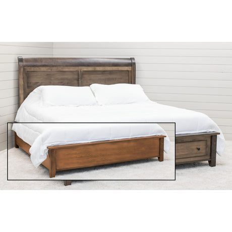 Denali Avondale Sleigh Queen Maple Wood Storage Platform Bed | CO