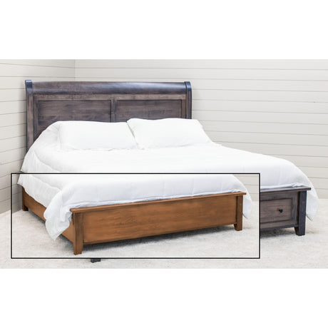 Denali Avondale Sleigh Queen Maple Wood Storage Platform Bed | GS