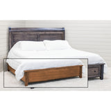 Denali Avondale Sleigh Full Maple Wood Storage Platform Bed | GS