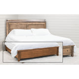 Denali Avondale Sleigh Full Maple Wood Storage Platform Bed | WB