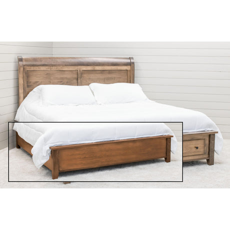 Denali Avondale Sleigh Queen Maple Wood Storage Platform Bed | WB