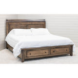 Denali Avondale Sleigh Full Maple Wood Storage Platform Bed | CO