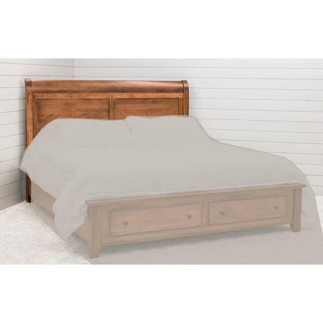Denali Avondale Sleigh Queen Maple Wood Storage Platform Bed | BOS