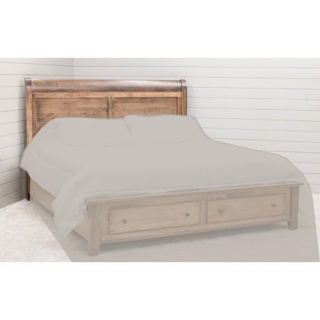 Denali Avondale Sleigh Queen Maple Wood Storage Platform Bed | WB