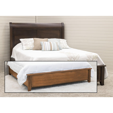 Denali Avondale Sleigh Queen Maple Wood Storage Platform Bed | BV