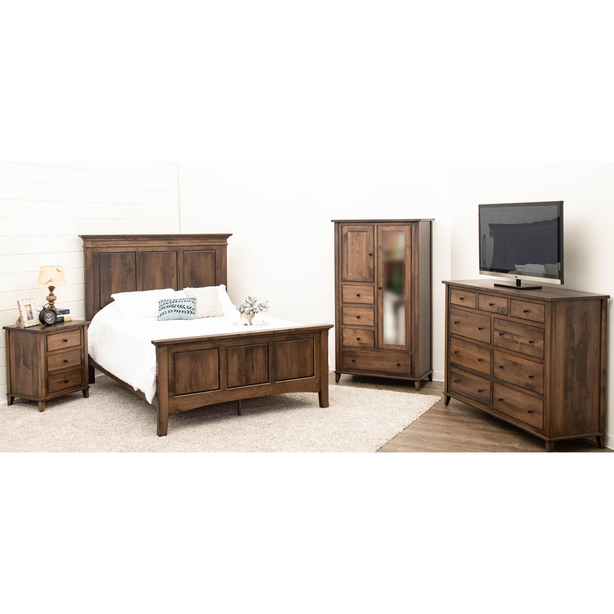 Denali Full Maple Wood Storage Platform Panel Bed | CO