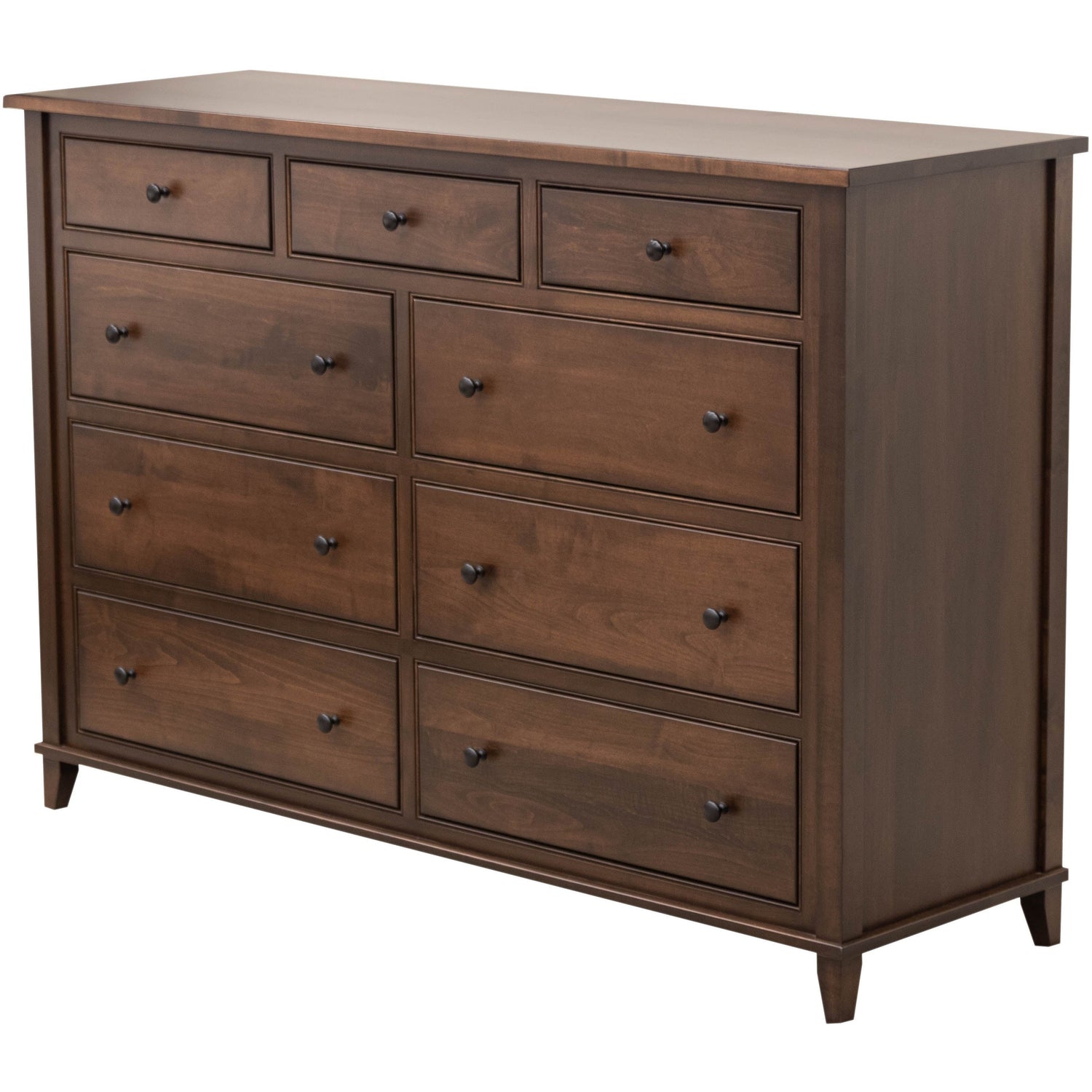 brown dresser Vace Traditional Cherry 56-inch Wide 9-Drawer Wood by Furniture of America requiring just 30 minutes or less to assemble Denali 9-Drawer Tall Dresser
