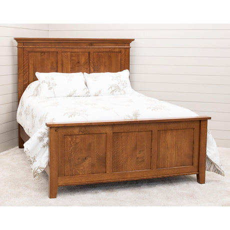 Denali California King Quarter Sawn White Oak Wood Storage Platform Panel Bed | MC