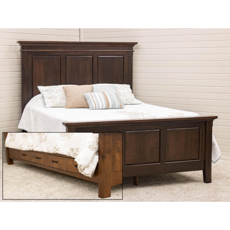Denali Queen Maple Wood Storage Platform Panel Bed | BV