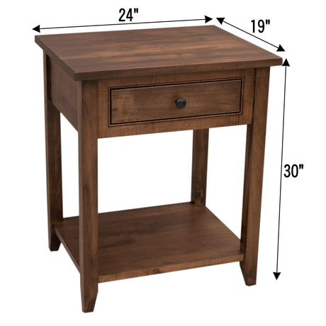 Denali 1-Drawer Open Nightstand