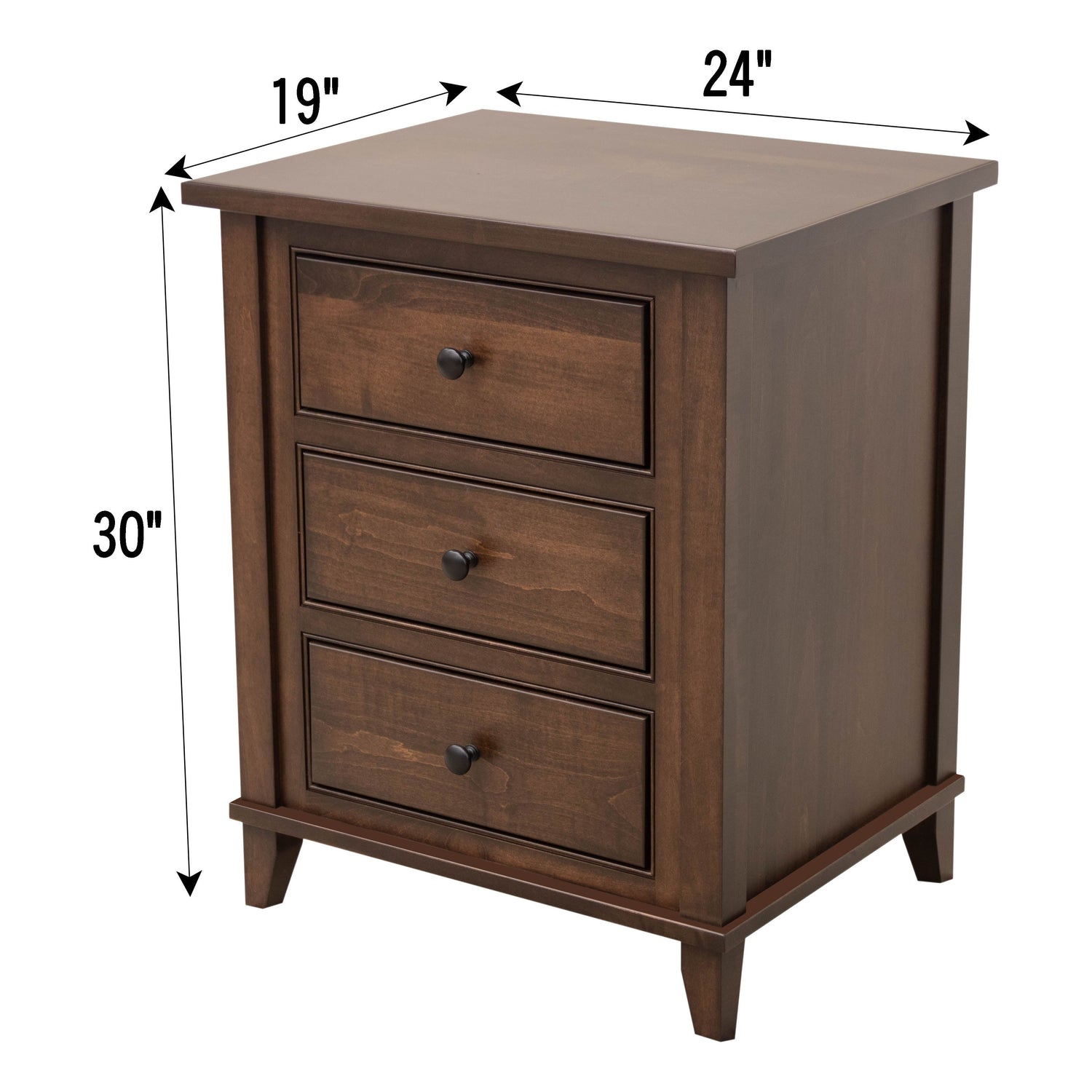 Denali 3-Drawer Nightstand