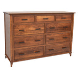Denali Cherry Wood 9-Drawer Tall Dresser | MC