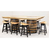 Whiskey Personalized Double Barrel Pub Table
