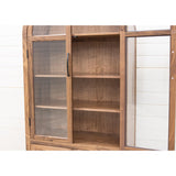 Wilmington Walnut Wood Arched Display Cabinet | NAT