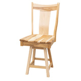 Eagle 24" Hickory Wood Swivel Bar Stool | NAT