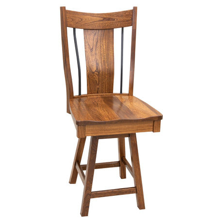 Eagle 24" Swivel Bar Chair with Wrought Iron