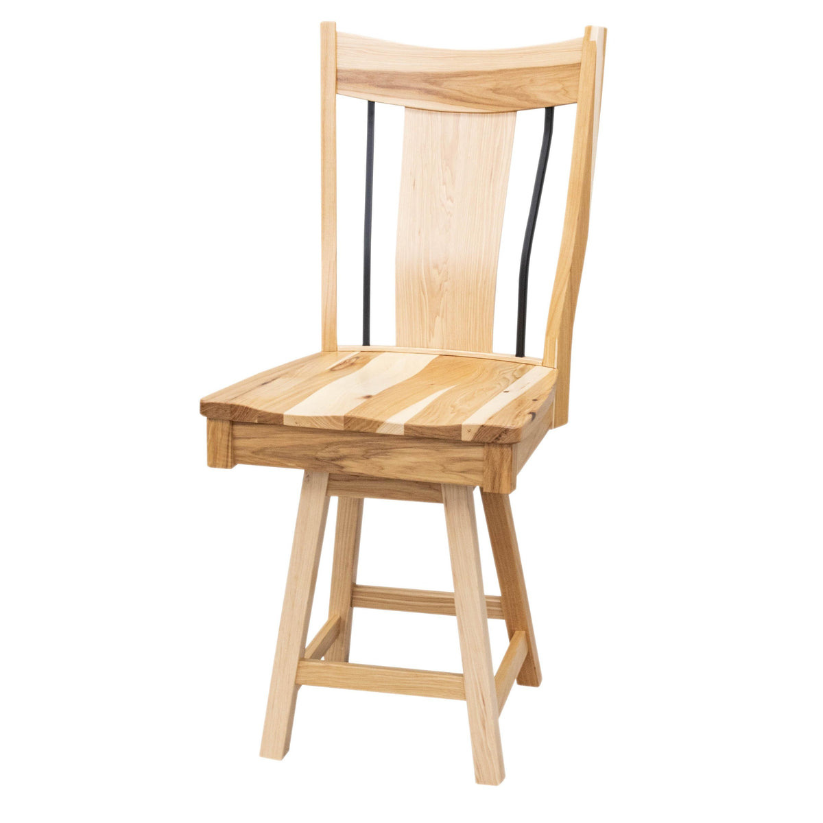Eagle 24" Hickory Wood Swivel Bar Stool | NAT