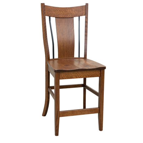 Eagle 24" Quarter Sawn White Oak Wood Stationary Bar Stool | ASB