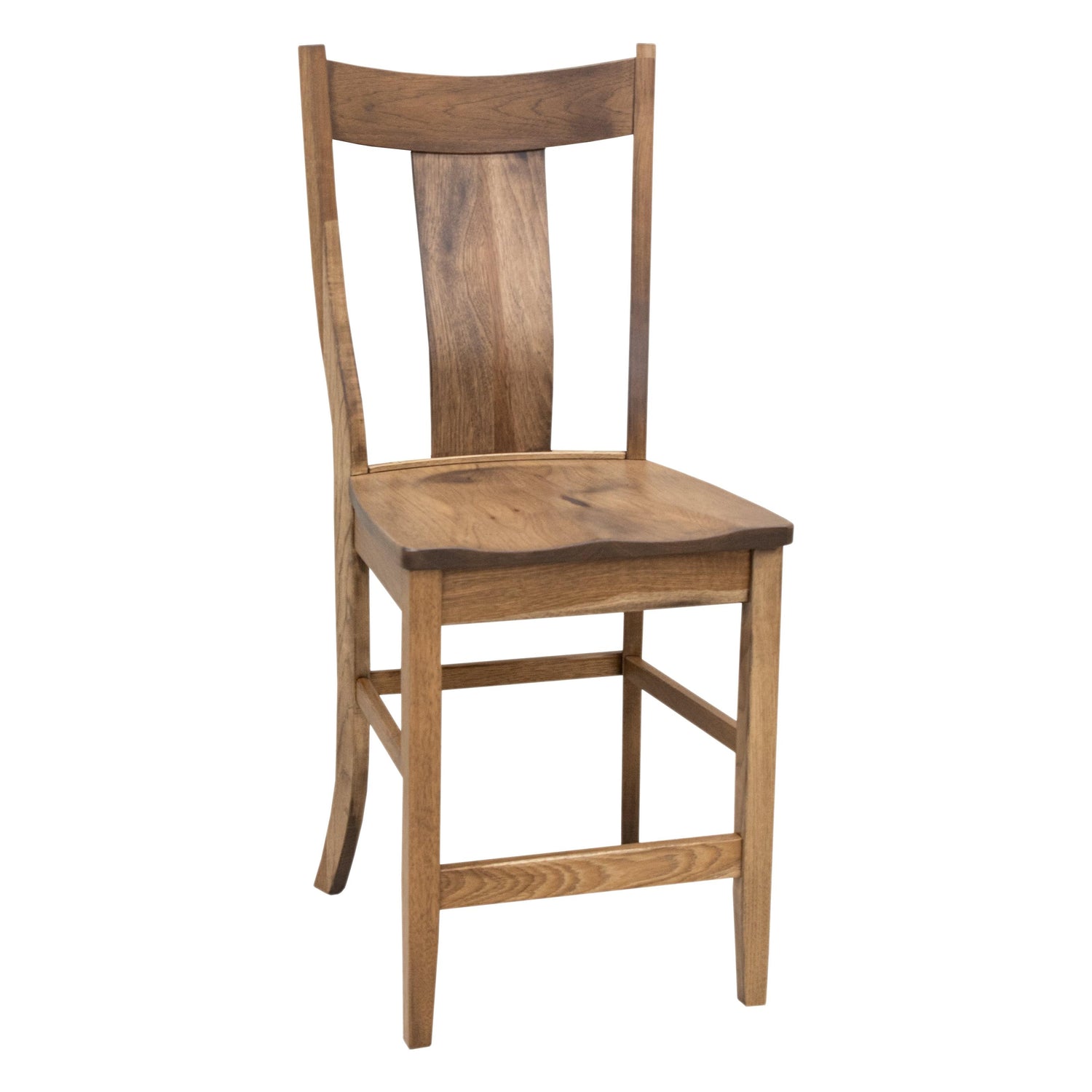 Eagle 24" Hickory Wood Stationary Bar Stool | CO