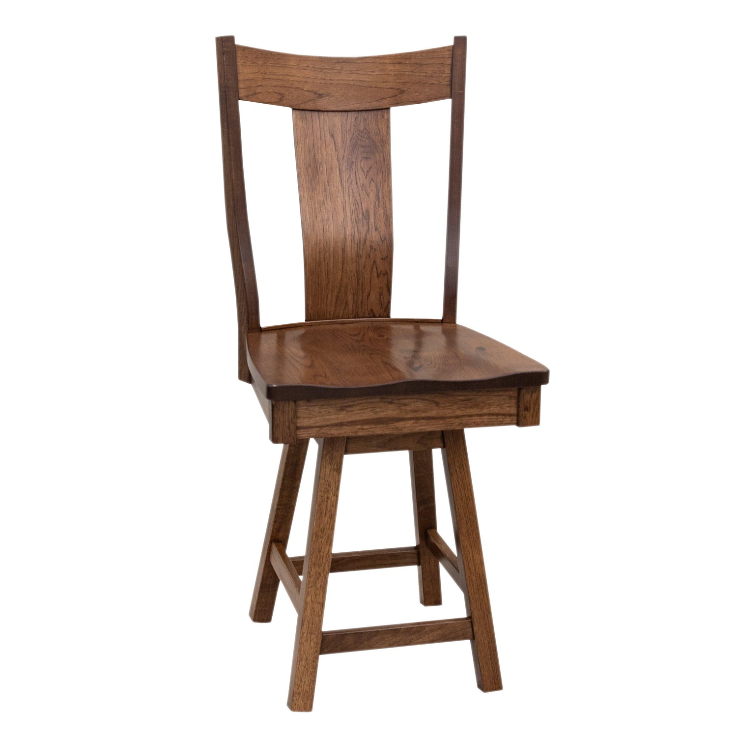 Eagle 24" Hickory Wood Swivel Bar Stool | ASB
