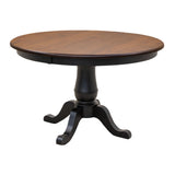 Ellington Round Black & Cherry Wood Extending Dining Table | M-EB&C-GB