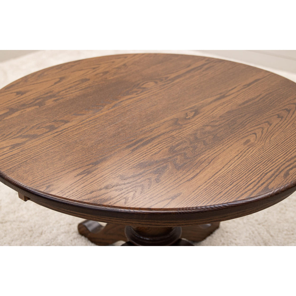 Ellington Round Oak Wood Extending Dining Table | ASB