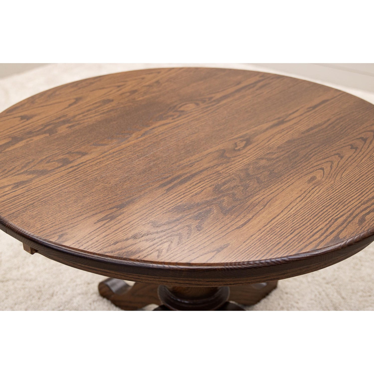 Ellington Round Oak Wood Extending Dining Table | ASB