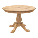 Ellington Round White Oak Wood Extending Dining Table | DS