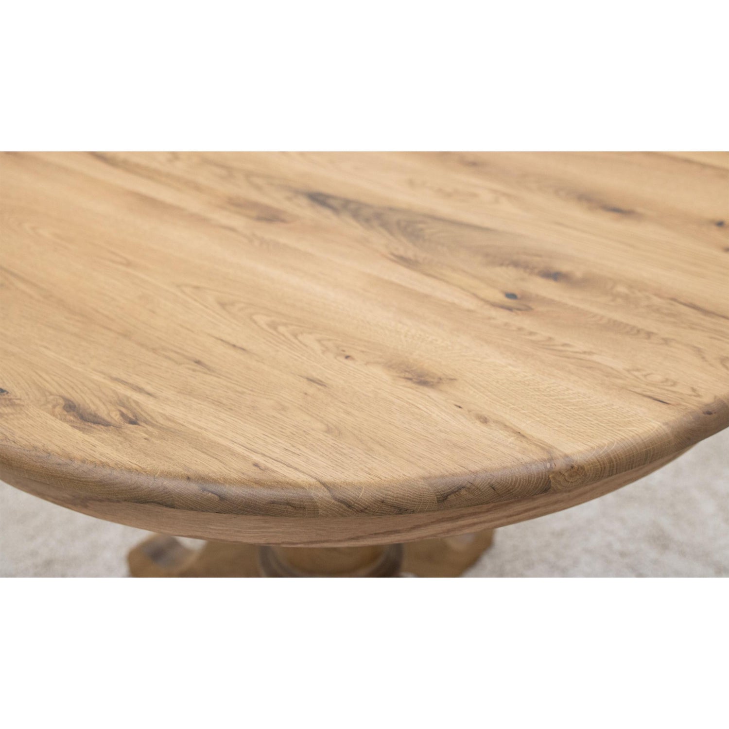 Ellington Round White Oak Wood Extending Dining Table | DS