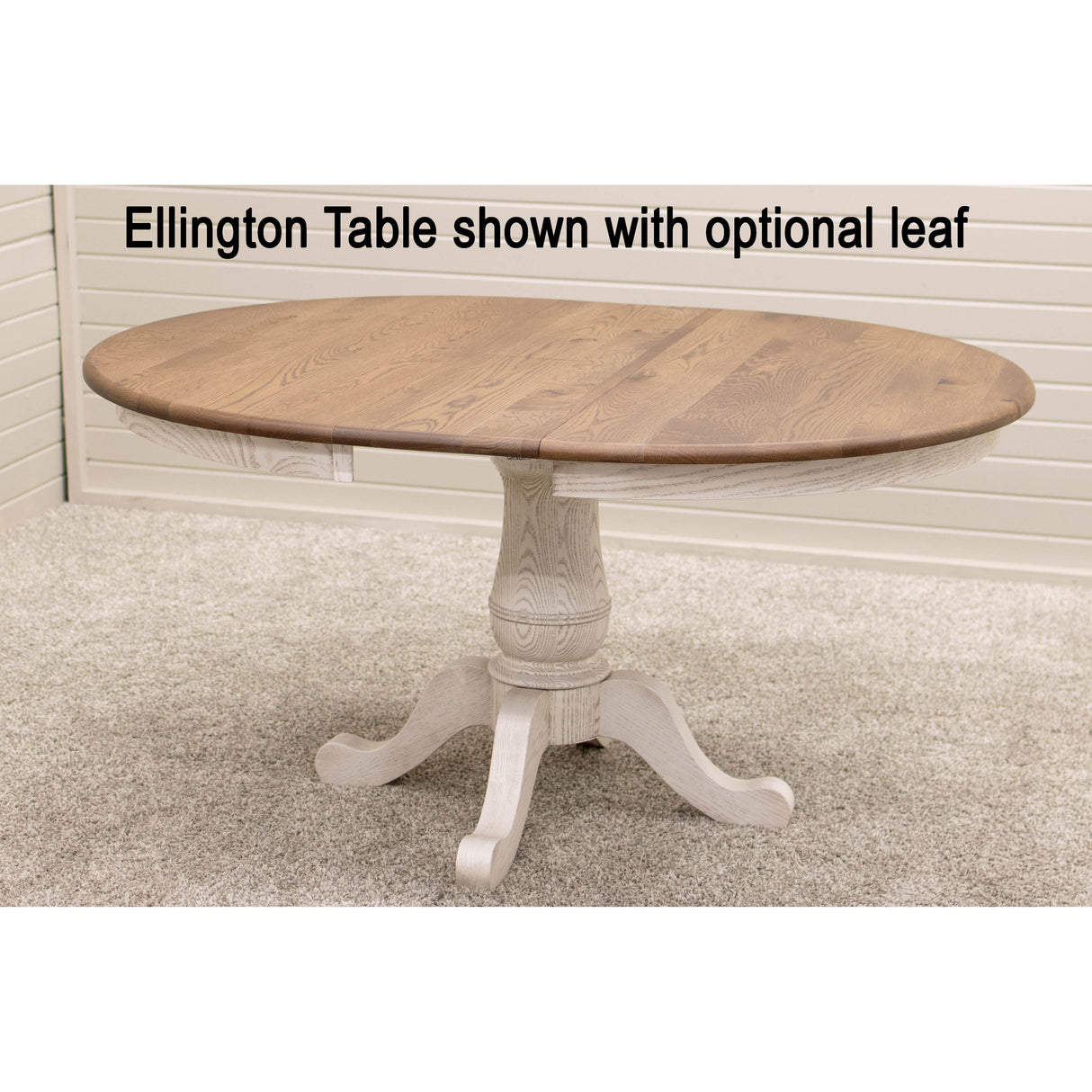 Ellington Round White Oak Wood Extending Dining Table | DS
