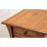 Brooklyn Quarter Sawn White Oak Wood Large Square Enclosed End Table | MC