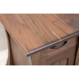Brooklyn Walnut Wood Large Square Enclosed End Table | CO